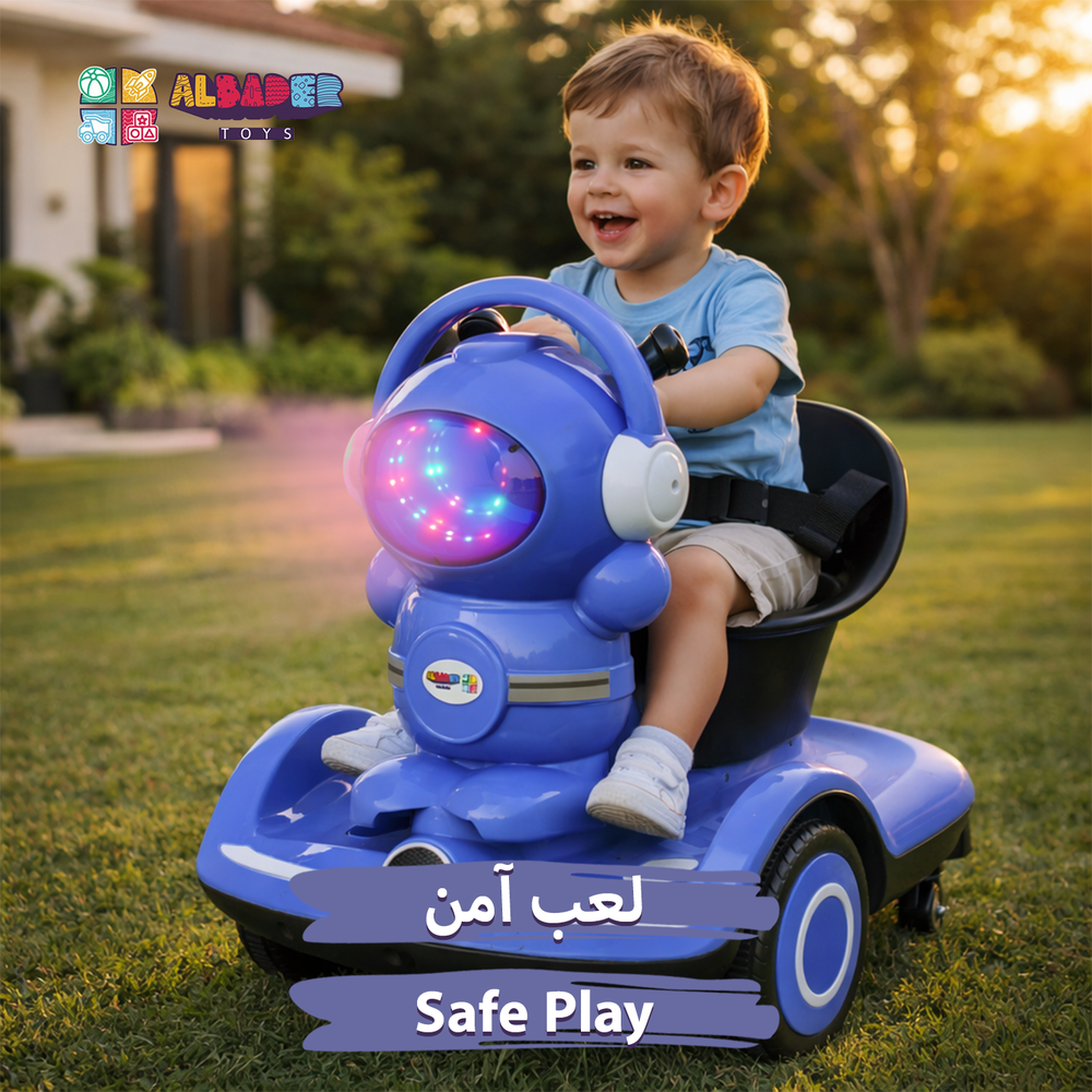  سكوتر هبة للاطفال بتصميم فضائي - سكوتر للاطفال مع يد تحكم 
