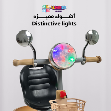  سيكل ثلاثي للاطفال بتصميم مرايا حانبية - دراجة ثلاث عجلات 