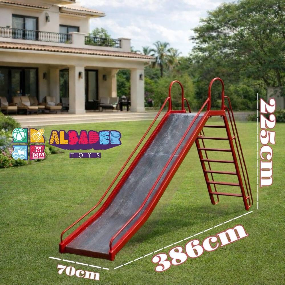  زحليقة حديد وطني كبيرة للأطفال – زحليقة حديقة متينة بسطح أملس وسلم آمن | البدر للألعاب 