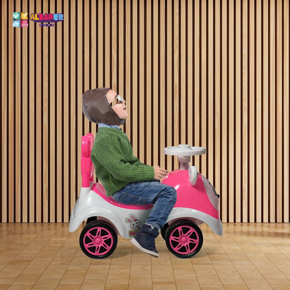  سيارة دف بتصميم ارنب للاطفال بالحجم الوسط 