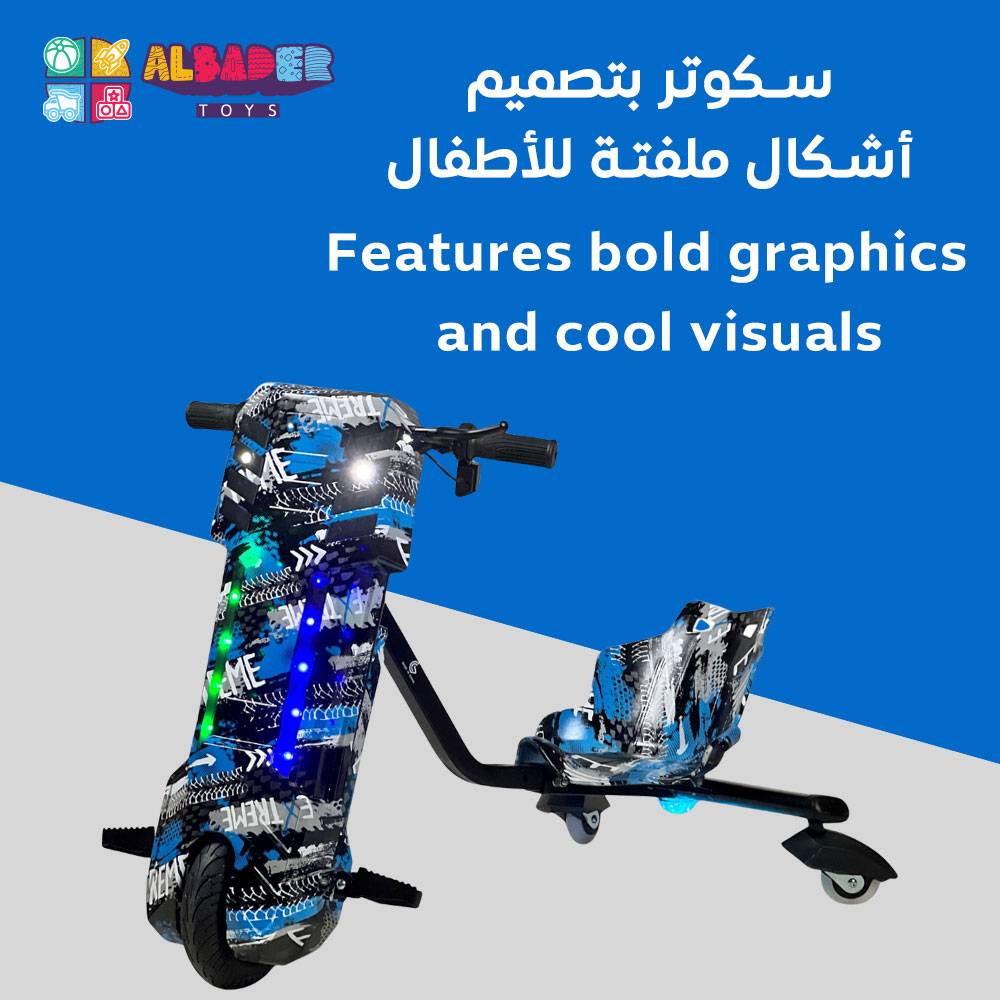  Large Electric Drift Scooter “Transformers Edition” – Light-Up Design for Ultimate Riding Fun 