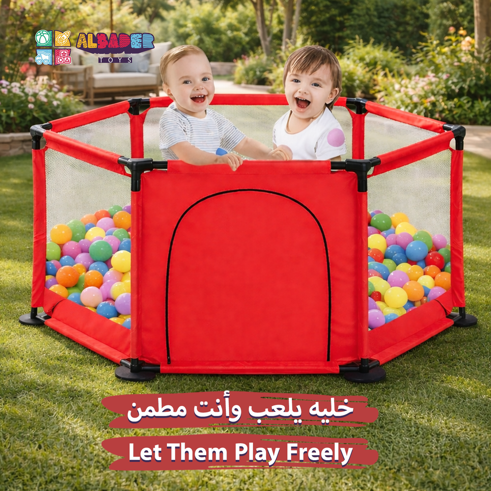  نسخة من محبس دائري بقواعد ستيل مع كرات ملونة - محبس لعب للاطفال 