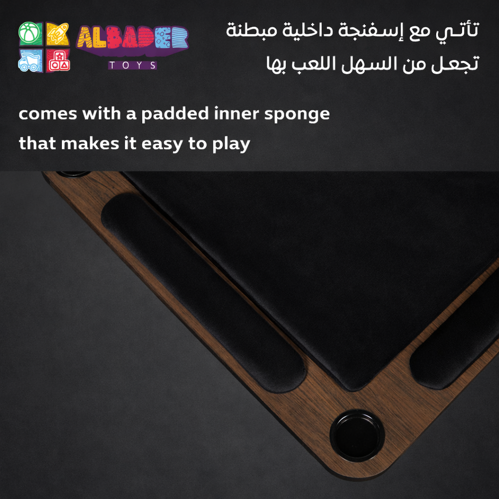  طاولة بلوت كبيرة ( 95*95*76 سم ) خشبية وقواعد مرتفعة بعدة ألوان 