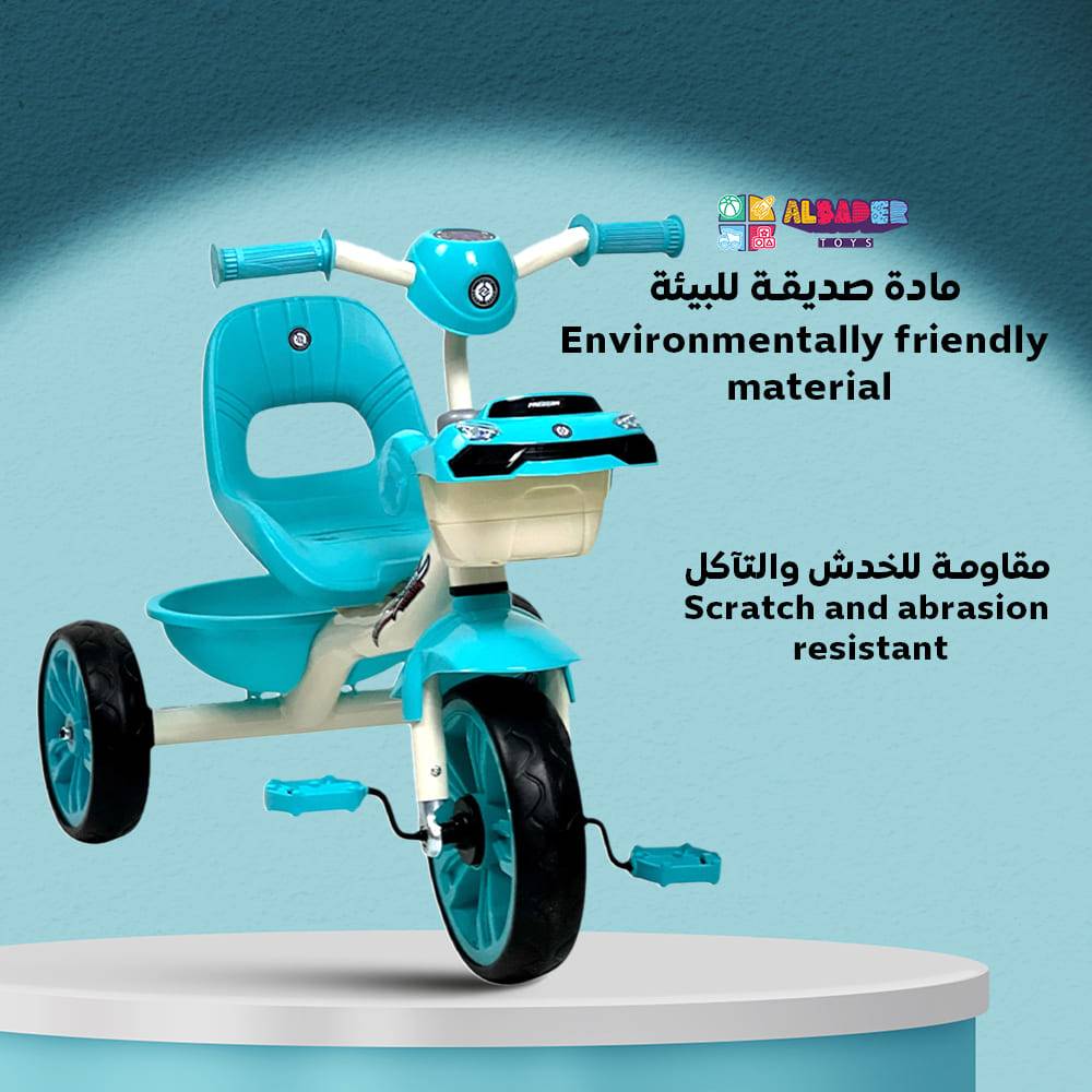  سيكل 3 كفرات بتصميم سيارة مميز - دراجة ثلاثية بمؤثرات مميزة 