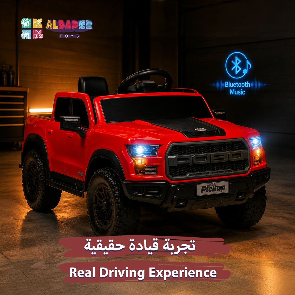  سيارة بيك أب كهربائية للأطفال 12V مع ريموت وبلوتوث 