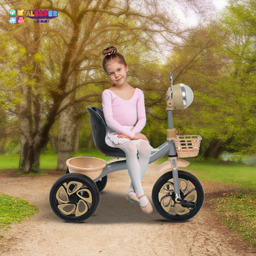  سيكل ثلاثي للاطفال بتصميم مرايا حانبية - دراجة ثلاث عجلات 