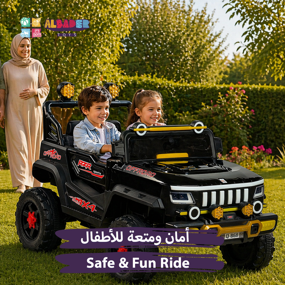  سيارة جيب كهربائية للأطفال 12V مع أضواء سياره ركوب للاطفال 