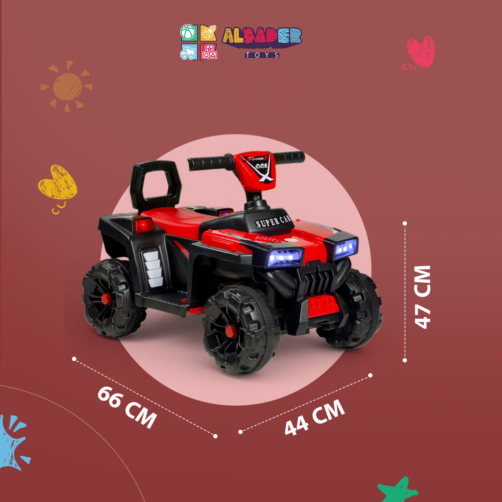  F190 Electric Kids ATV – 4-Wheel Ride-On Toy with 6V Power, Music, and Front & Rear Lights 