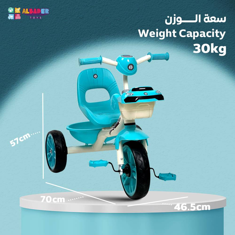  سيكل 3 كفرات بتصميم سيارة مميز - دراجة ثلاثية بمؤثرات مميزة 