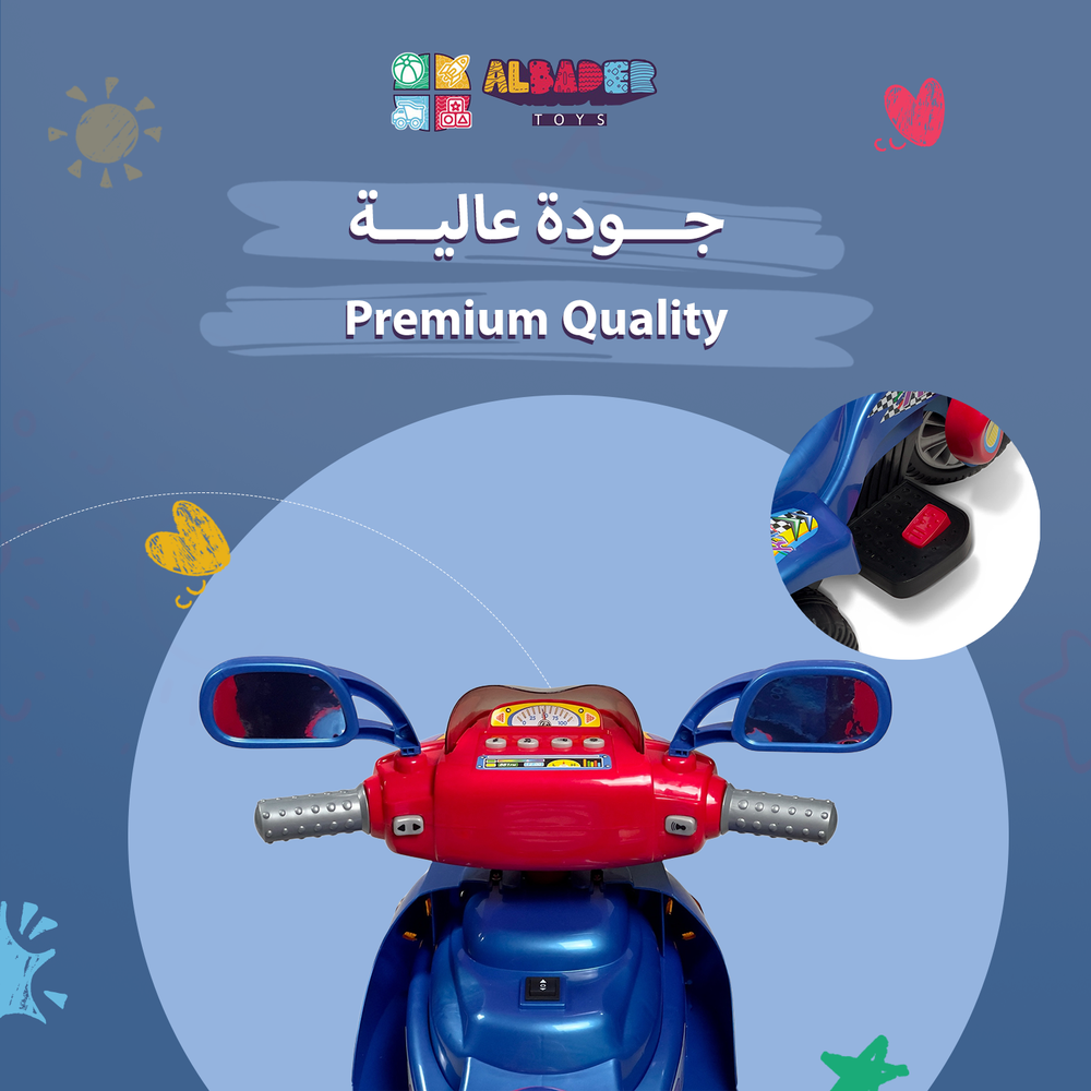  6V Space-Themed Electric Motorcycle for Kids – Kids Ride-On Motorbike 
