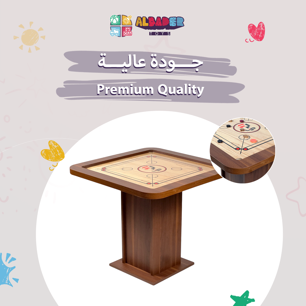  Large Elevated Carrom & Baloot Table – Carrom Game with Baloot 