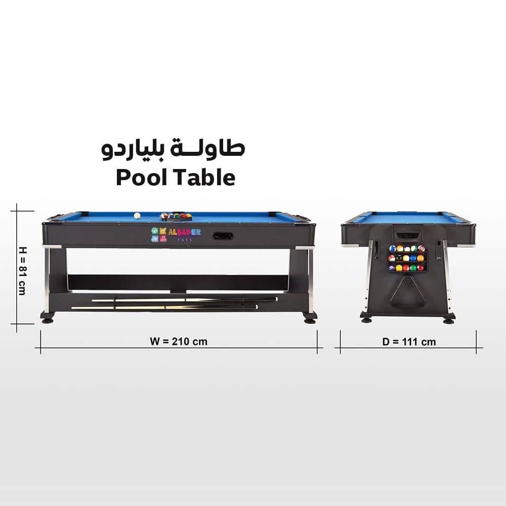  طاولة العاب متعددة ( بلياردو - تنس - هوكي - طعام ) 4 في 1 بالحجم الكبير ( المقاس الدولي ) 