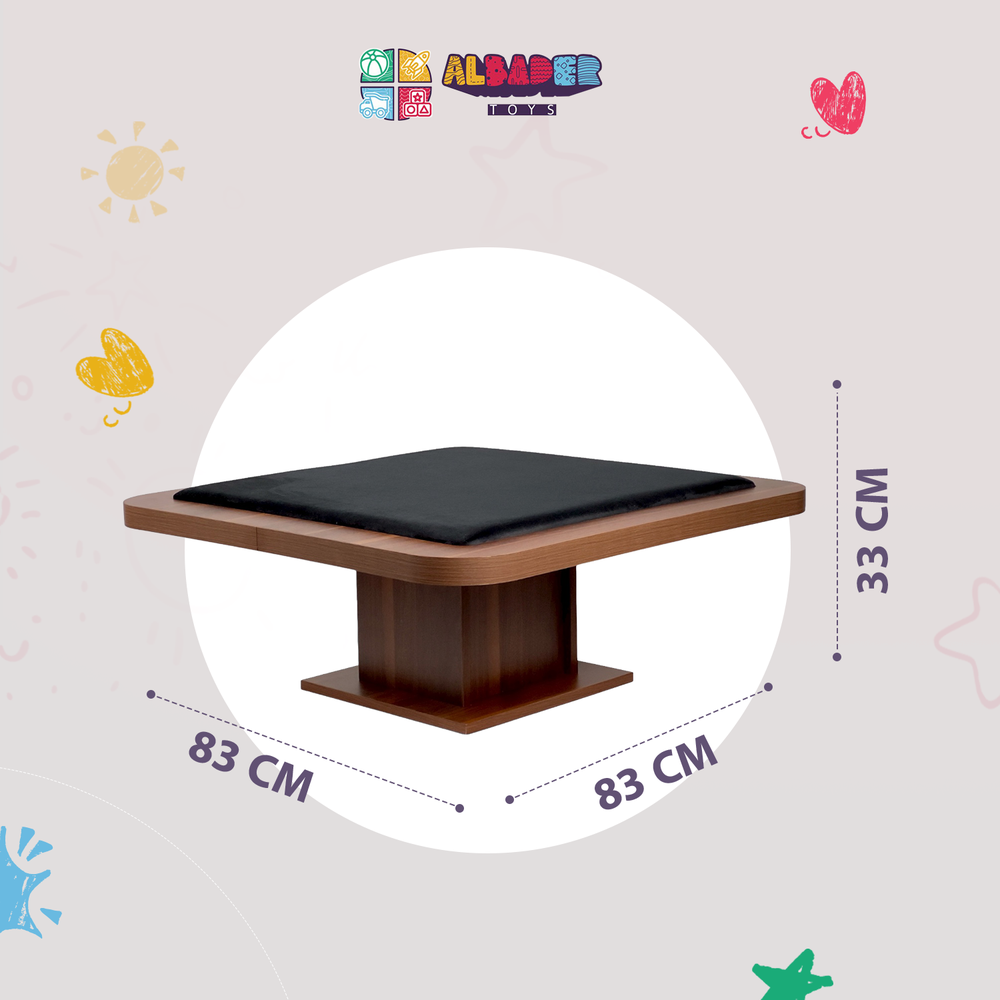  2-in-1 Carrom & Baloot Table – Floor Play Table for Baloot and Carrom 