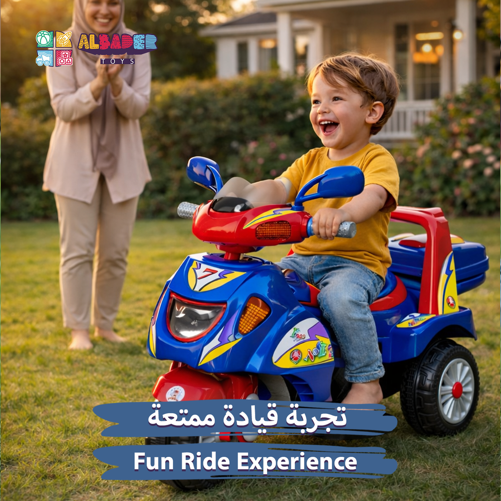  6V Space-Themed Electric Motorcycle for Kids – Kids Ride-On Motorbike 