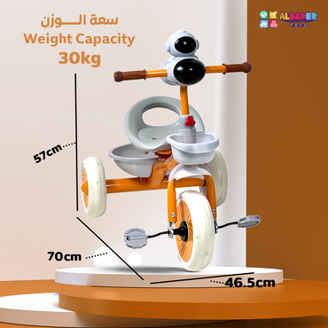  دراجة ثلاثية العجل بتصميم فضائي - سيكل 3 كفرات بعدة الوان 