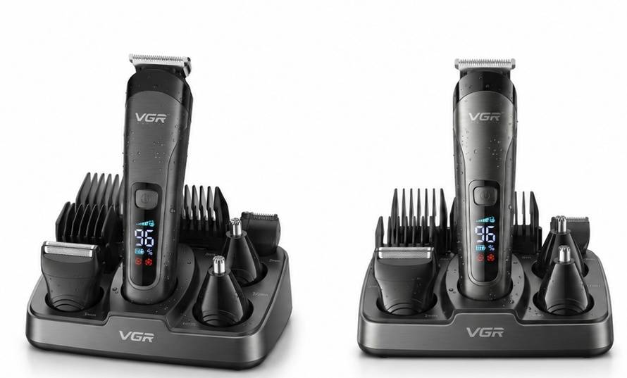 عرض بكج الحلاقة الاحترافي: ماكينة VGR المتكاملة (14 قطعة) + ماكينة التحديد V-956 مجاناً!