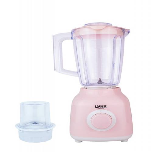 Lynx 2-in-1 Blender, 400W, 1.6 Liter Capacity Jug, High-Speed Electric Blender for Smoothies, Shakes, Ice Crushing, and Juicing – Easy to Clean, Pink LY-BL-4130