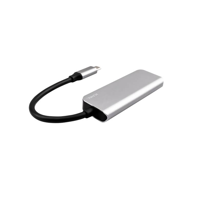 لينكس موزع من USB-C الى HDMI بالاضافة الى منفذي USB مدخل شحن سريع من JCPAL