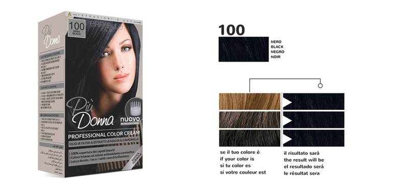 بيو دونا- صبغة شعر طبيعية اسود 100 