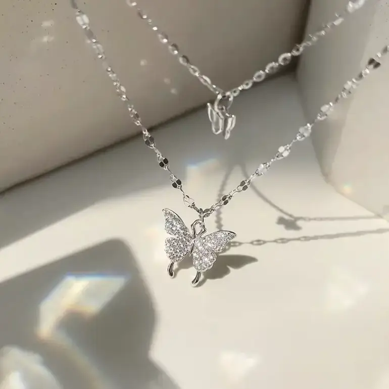 Silver Butterfly Necklace