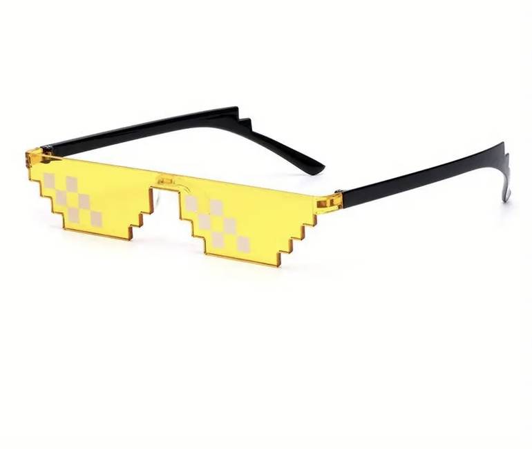  Yellow Pixel Sunglasses