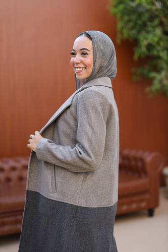Shades of grey long coat