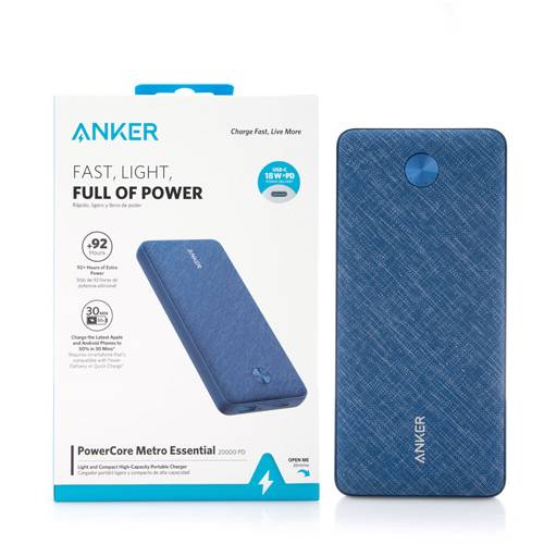Anker Powercore Metro Essential 20000PD Blue No.559E
