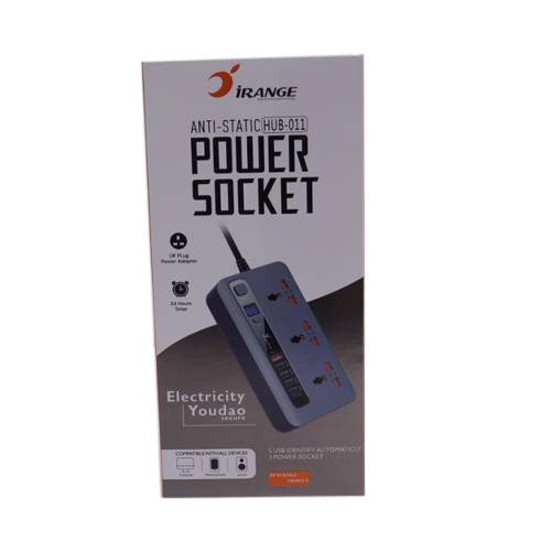 Anti-Static 3 Power Socket 5USB HUB-011 No.648E