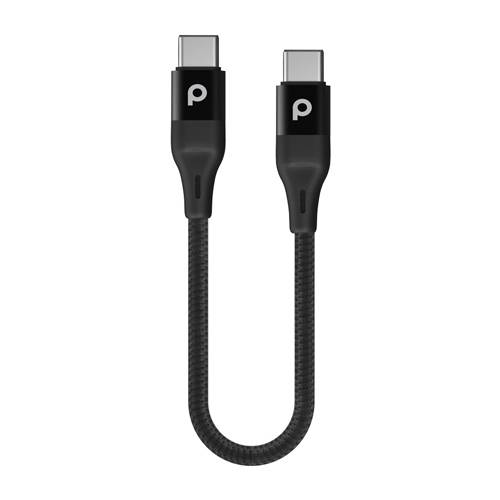 Porodo USB-C to USB-C Aluminum Braided PD Cable 0.25m No.621E