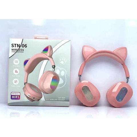 STN-06 Wireless Stereo Headphones Pink No.897E Code- 315