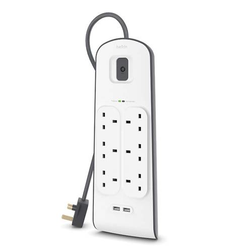 Belkin Surge Plus USB Surge Protector 6 منافذ 2 متر 6.6 قدم رقم.1192E