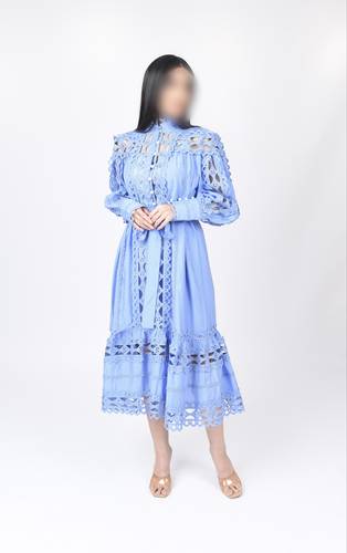 فستان ازرق مع جُبير 