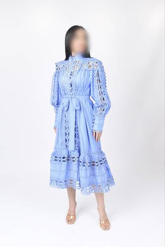 فستان ازرق مع جُبير 