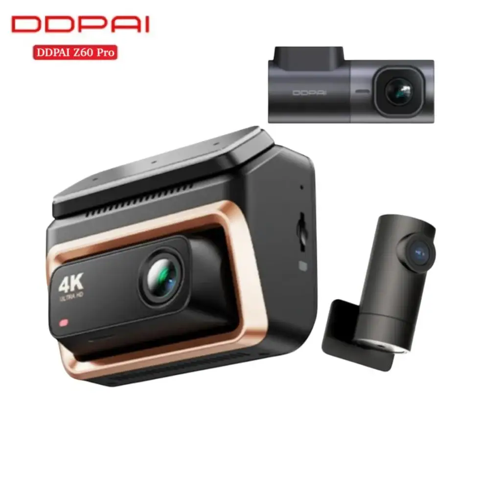 داش كام دي دي باي DDPAI-Z60 Pro 4K GPS أمامية ، داخلية ، خلفية