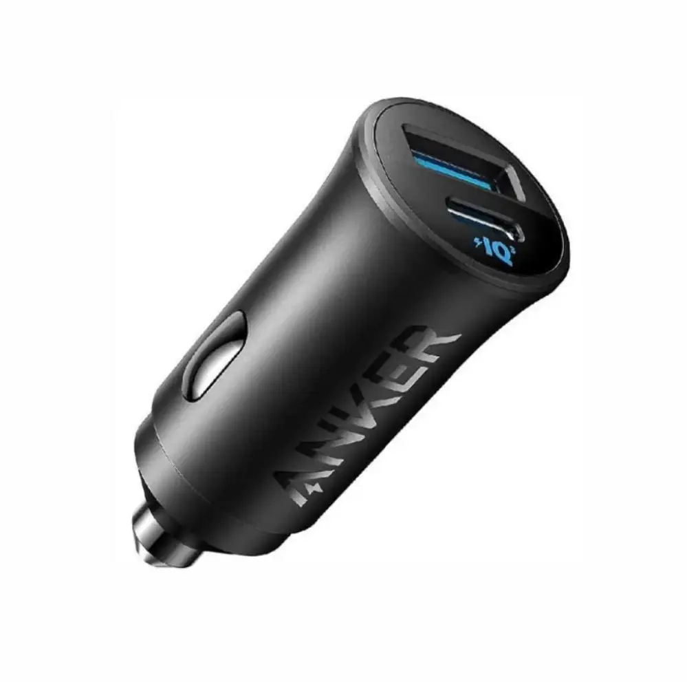 شاحن سيارة انكر بمنفذ تايب سي ومنفذ يو اس بي بقوة 30 واط 