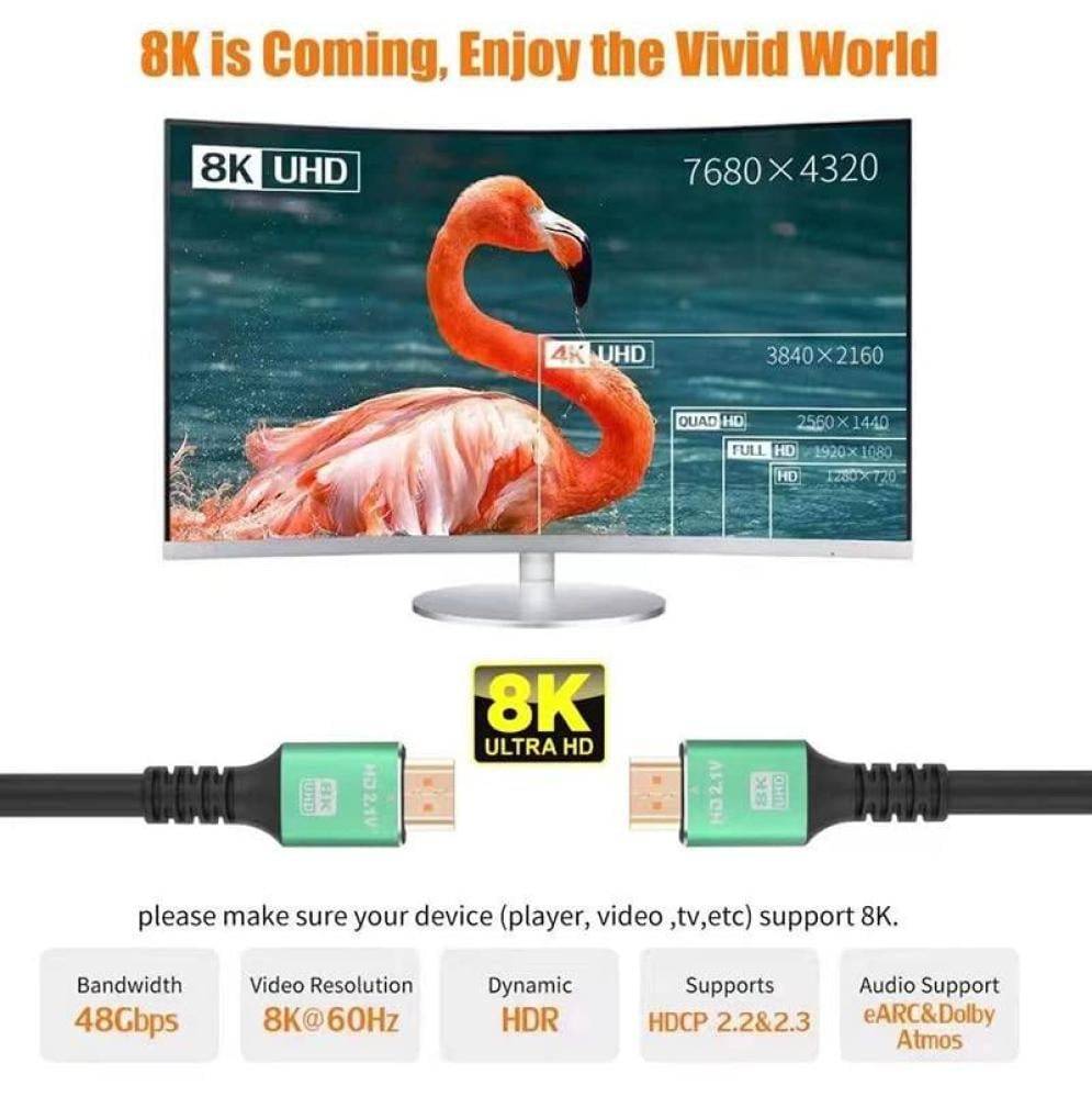 كيبل HD2.1V PREMIUM 8K 3M