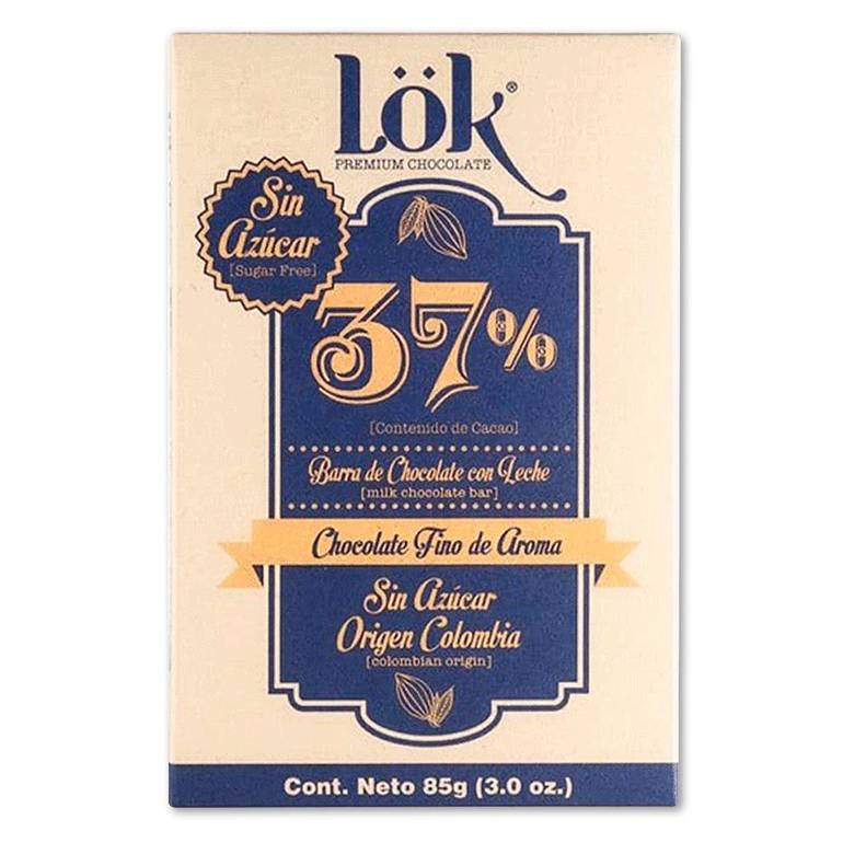 لوح الشكولاتة ٣٧٪ كاكاو بدون سكر - لوك 