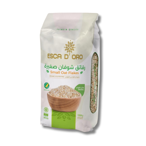 رقائق شوفان صغيرة عضوي وخالي من الجلوتين