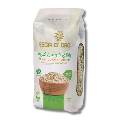 رقائق شوفان كبيرة عضوي وخالي من الجلوتين