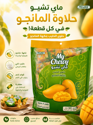 حلوى الحليب المطاطية بنكهة المانجو (ماي تشوي)