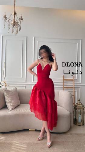 فستان هبه احمر - S