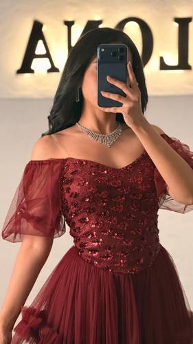 فستان مايا ترتر مع تل - Xxl
