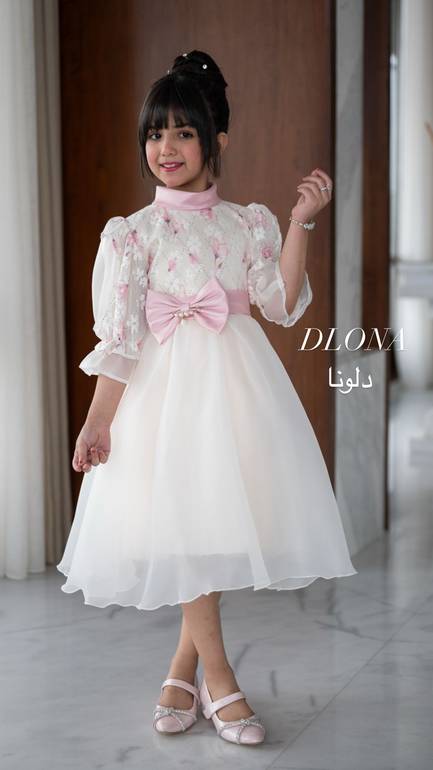 فستان بناتي الخامه اورجنزا