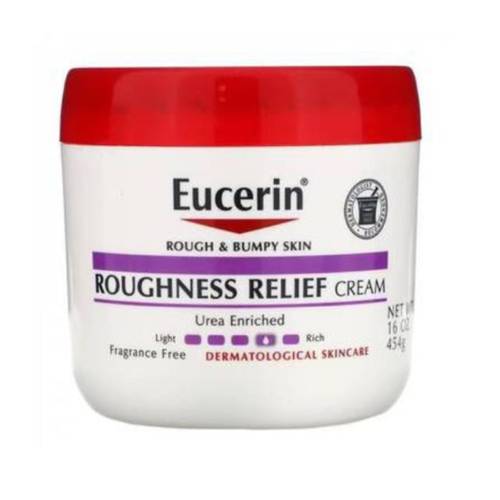 Eucerin Roughness Relief Cream, Fragrance Free Body Cream For Dry Skin, 16 Oz Jar