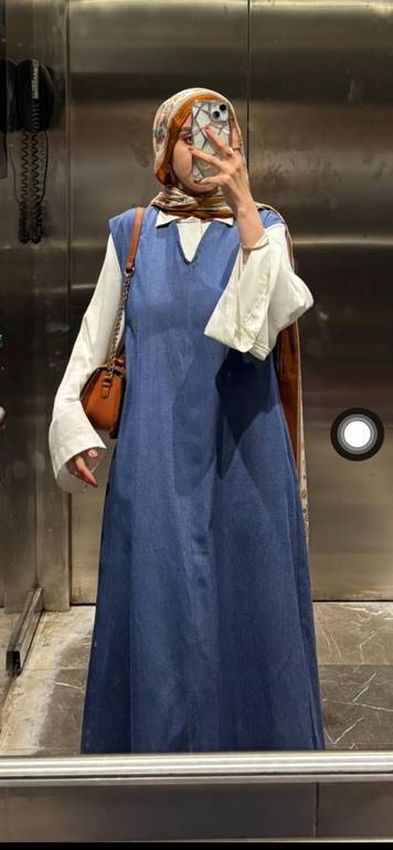 Denim dress & blouse