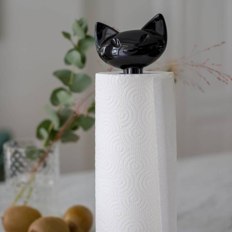MIAOU PAPER TOWEL STAND COSMOS BLACK
