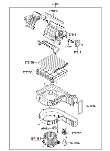 MOTOR & FAN ASSY-A/C BLOWER