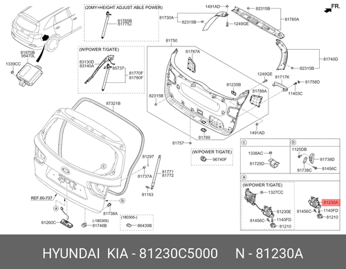 LATCH ASSY-TAIL GATE