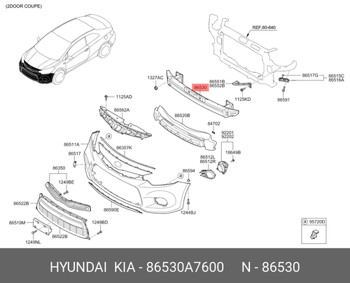 RAIL ASSY-FR BUMPER
