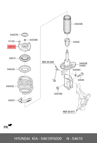 Insulator assy - strut
